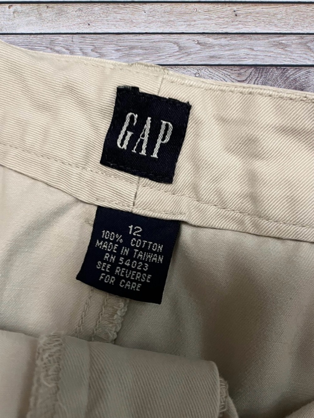 GAP Women's Khaki Cotton Skirt - Classic Neutral size 12 - Picture 3 of 5